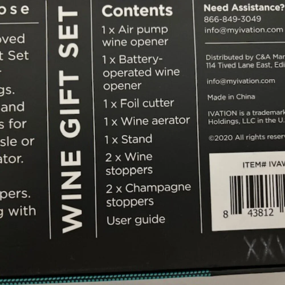 Ivation 9 Piece Wine Gift Set - New in Box